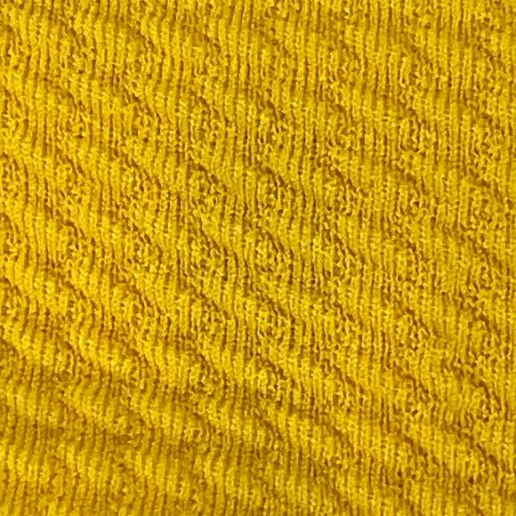 Textured Yellow Bikini Top Adjustable Straps Size Small - Picture 7 of 10